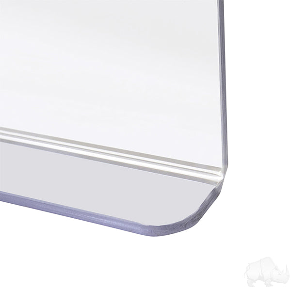 Windshield, 1/4" Impact Modified Clear 2 Piece, E-Z-Go Express Cowl w/ Standard Top & 3/4" Strut